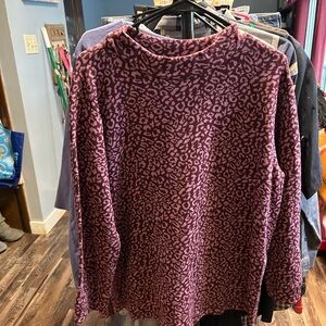 Tigerlily Pink Animal Print Crew Neck Sweater